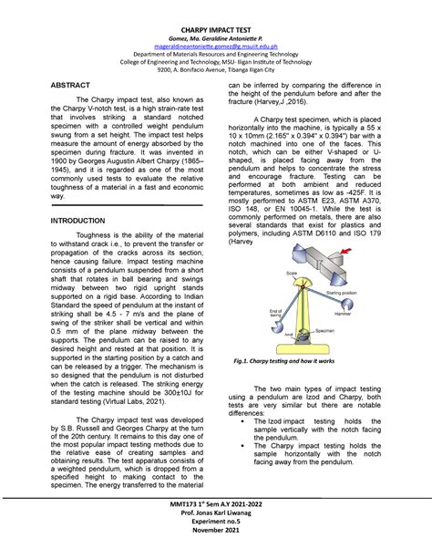 charpy impact shock testing lab report|charpy impact test experiment pdf.